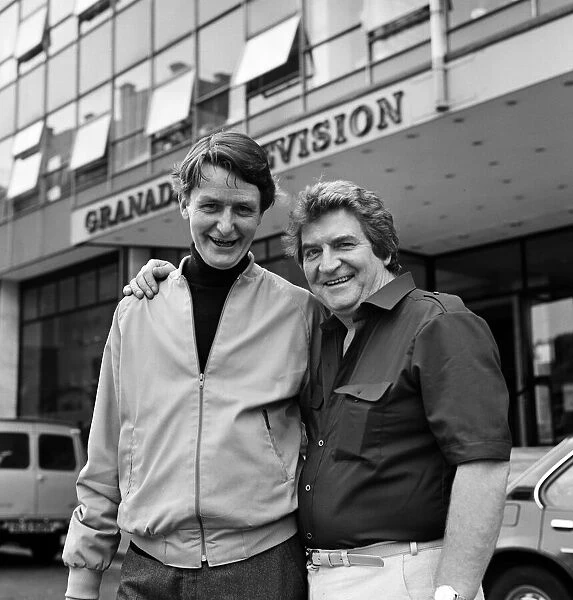 Coronation street creator and screenwriter Tony Warren pictured with Peter Adamson