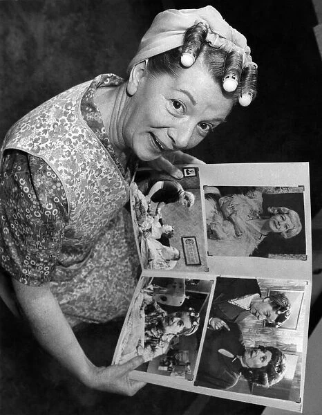 Coronation street star Jean Alexander, the streets Hilda Ogden, with her scrapbook