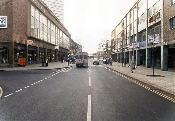 Corporation Street once a bustling thoroughfare in the heart of Coventry