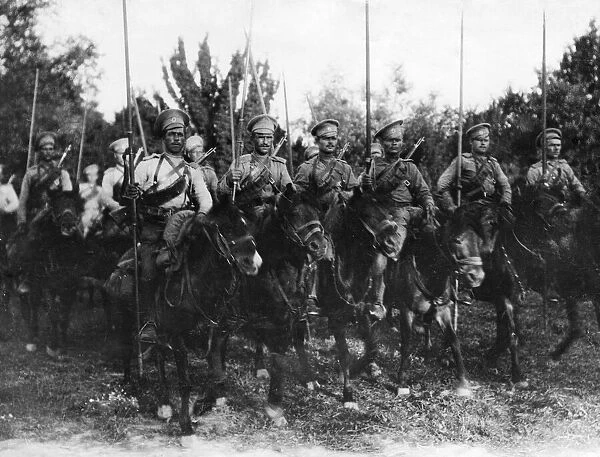 Cossacks attached to the 5th Siberians in Poland. 19th July 1916