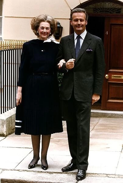Count Jean Francois de Chambrun with his wife Raine Spencer Showing Engagement ring