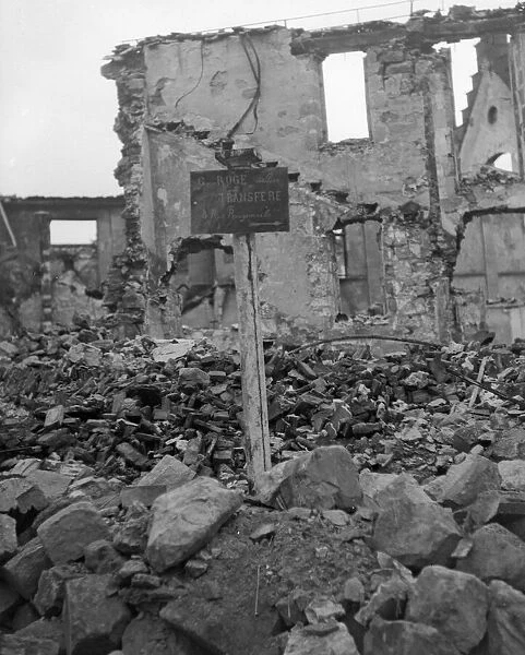 One of the countless houses destroyed in the German adavnce on Paris