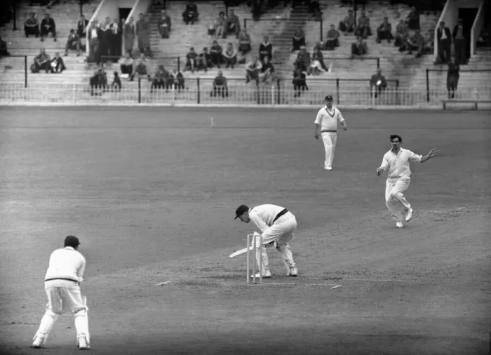 Framed Print : County Championship 1959. Yorkshire v Lancashire at Bramall Lane, Sheffield Framed Print : County Championship 1959. Yorkshire v Lancashire at Bramall Lane, Sheffield