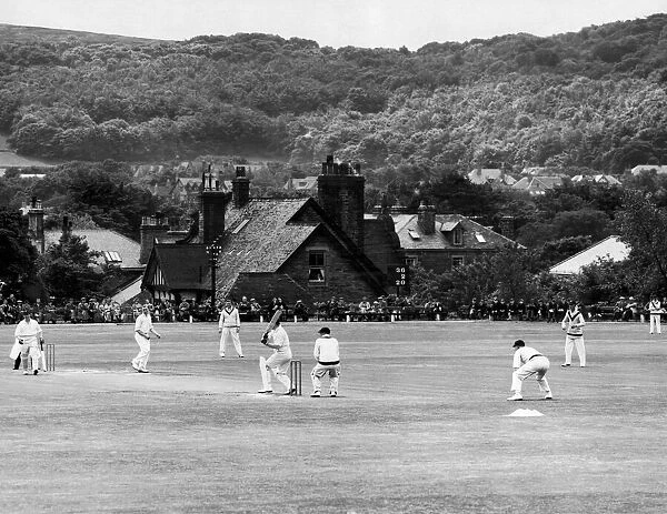 County Cricket. Derbyshire v. Lancashire at Buxton. 18th June 1939