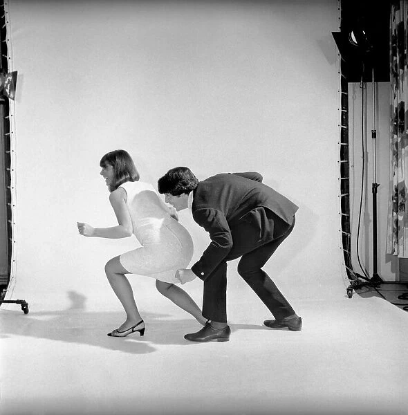 Couple dancing the 'Bend'. 1960 A1202-013