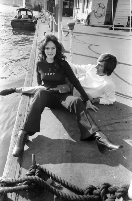 Framed Print : Couple wearing the latest leisurewear pose by a boat. November 1969 Z10672-003 Framed Print : Couple wearing the latest leisurewear pose by a boat. November 1969 Z10672-003