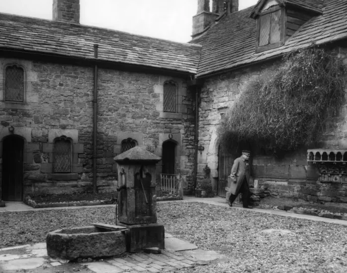 Framed Print : Courtyard of Manor of St. John of Jerusalem. Conings by Hospital, Herefordshire Framed Print : Courtyard of Manor of St. John of Jerusalem. Conings by Hospital, Herefordshire