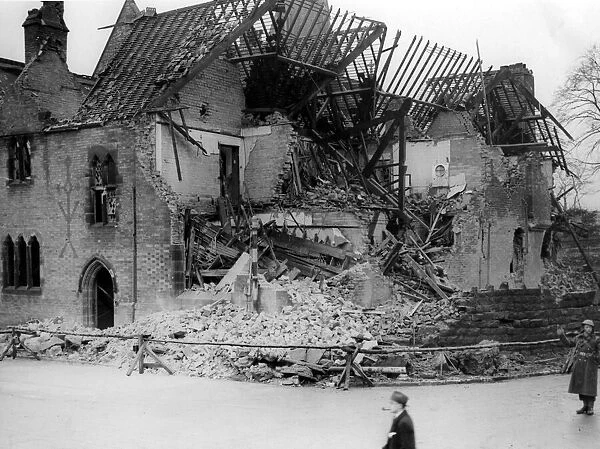 One of the many Coventry buildings that was badly damaged during the blitz on 14th