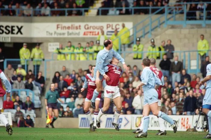 Framed Print : Coventry City 2 v West Ham United 0, Premier League match at Highfield Road Framed Print : Coventry City 2 v West Ham United 0, Premier League match at Highfield Road