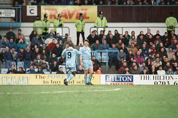 Coventry City 2 v West Ham United 0, Premier League match at Highfield Road