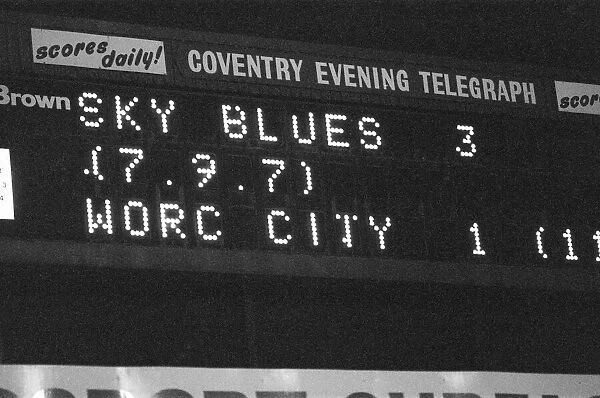 Coventry City 3-1 Worcester City, FA Cup Third Round match at Highfield Road