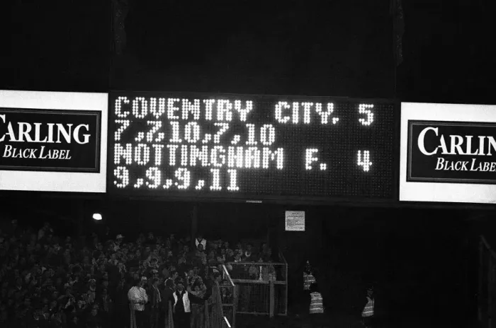 Framed Print : Coventry City 5 v Nottingham Forest 4. Fourth round of the Rumbelows Cup Framed Print : Coventry City 5 v Nottingham Forest 4. Fourth round of the Rumbelows Cup