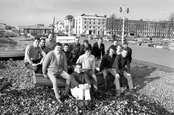 Coventry City Football Club players relax at Worthing after a gruelling season so far