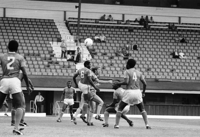 Framed Print : Coventry City v Zimbabwe, Pre Season Friendly at Highfield Road, Friday 19th August 1983