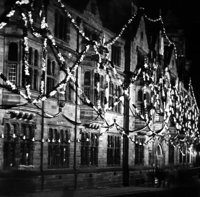 Framed Print : Coventry Council House adorned with christmas decorations. 1935 Framed Print : Coventry Council House adorned with christmas decorations. 1935