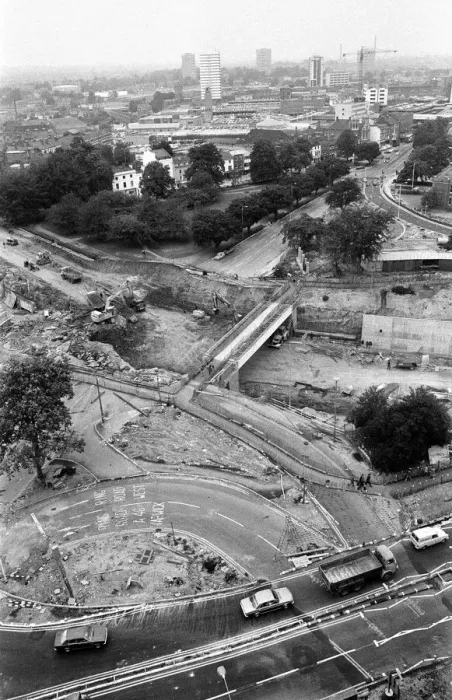 Framed Print : Coventry Ring Road construction, Warwick Road. 29th August 1973