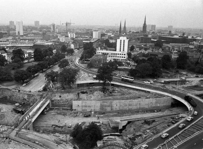 Framed Print : Coventry Ring Road construction, Warwick Road. 29th August 1973