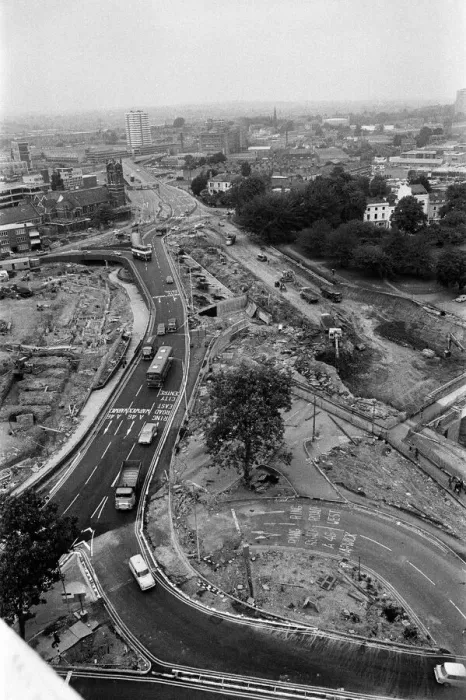 Framed Print : Coventry Ring Road construction, Warwick Road. 29th August 1973 Framed Print : Coventry Ring Road construction, Warwick Road. 29th August 1973