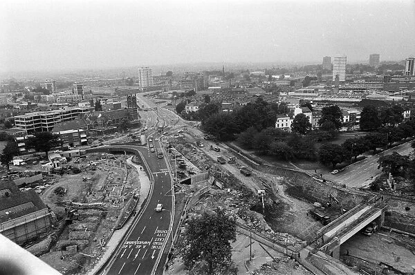 Coventry Ring Road construction, Warwick Road. 29th August 1973