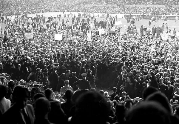 Coventry v Millwall Second Division Football Crowd invasion of the pitch at