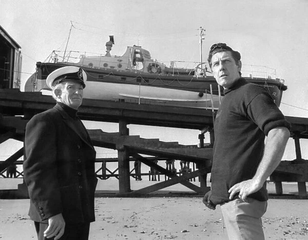 Coxswain Roy Buchan and crewman Ray Dent of Humber Lifeboat Station at Spurn Point