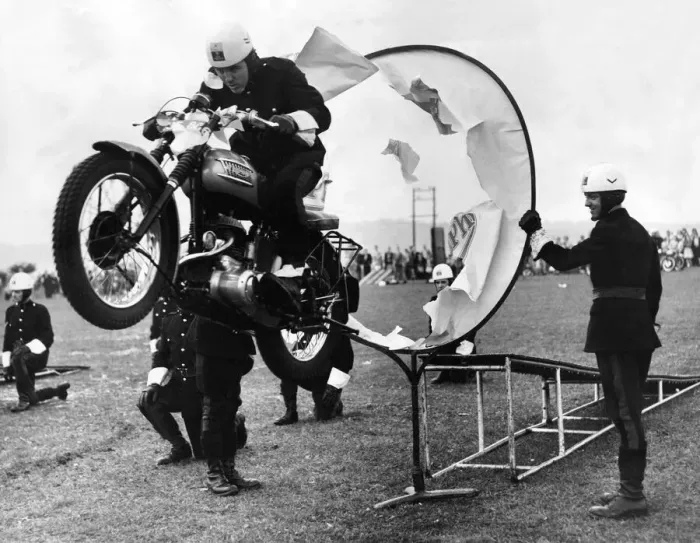 Framed Print : Cpl. Eric Ryan, a Royal Corps of lSignals motor cyclist