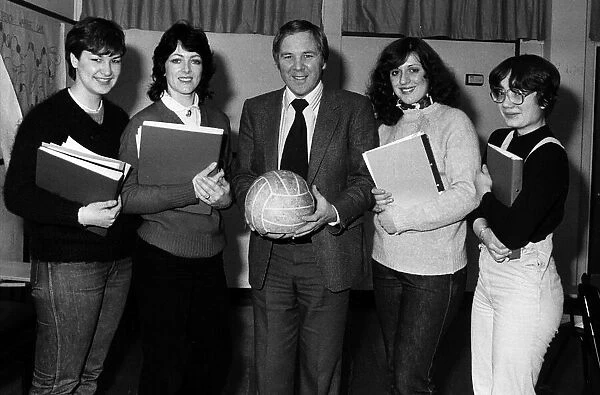Craig Brown with students whom he lectures at Ayr University 1981