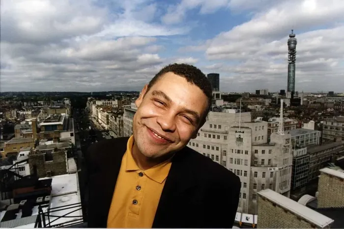Framed Print : Craig Charles Actor TV Presenter above London skyline Framed Print : Craig Charles Actor TV Presenter above London skyline