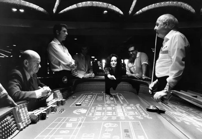 Framed Print : The Crapp Table in Caesars Palace in Las Vegas Entertainment Gambling