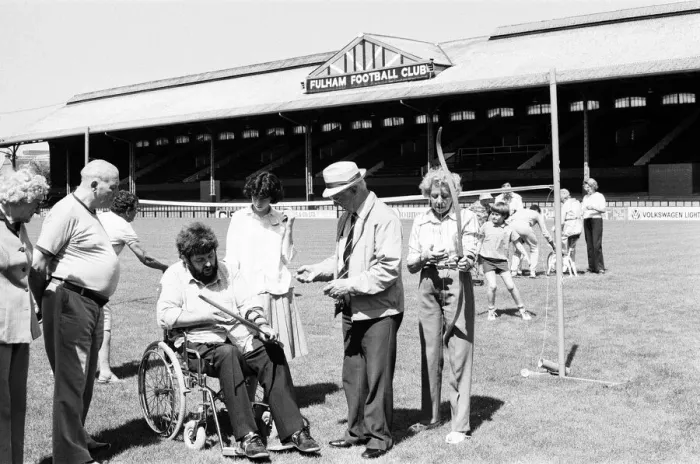 Framed Print : Craven Cottage, home of Fulham FC, opened its doors to the community in a joint Framed Print : Craven Cottage, home of Fulham FC, opened its doors to the community in a joint