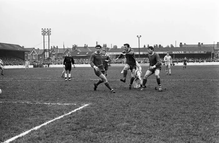 Framed Print : Crewe 1-1 Coventry, FA Cup match at The Alexandra Stadium, Saturday 12th February 1966 Framed Print : Crewe 1-1 Coventry, FA Cup match at The Alexandra Stadium, Saturday 12th February 1966