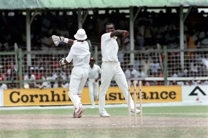 Framed Print : Cricket 5th Test. West Indies v. England. April 1990 90-2286-100 Antigua Recreation