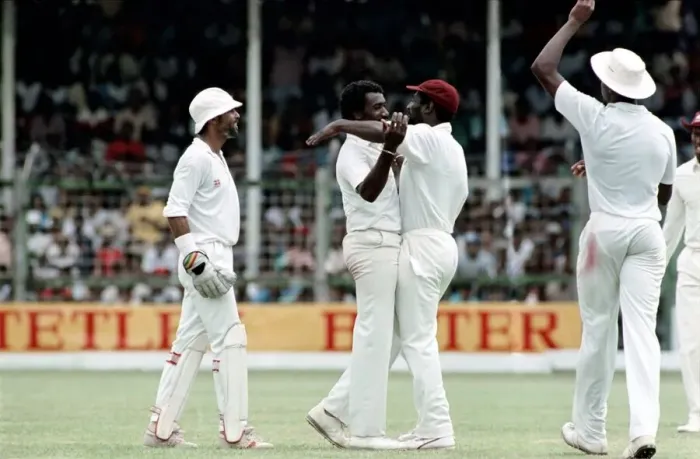 Framed Print : Cricket 5th Test. West Indies v. England. April 1990 90-2286-081 Antigua Recreation