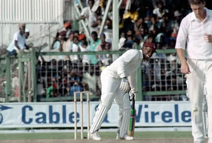 Framed Print : Cricket 5th Test. West Indies v. England. April 1990 90-2286-014 Antigua Recreation