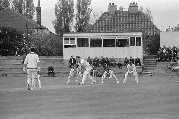 Cricket at Acklam Park. Middlesbrough, North Yorkshire. 1971