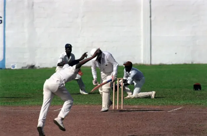 Framed Print : Cricket. England v. Windward Island. March 1990 90-1308A-039 Framed Print : Cricket. England v. Windward Island. March 1990 90-1308A-039