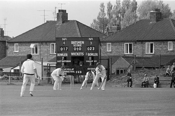 Cricket match, Yorks versus Warwickshire. 1971