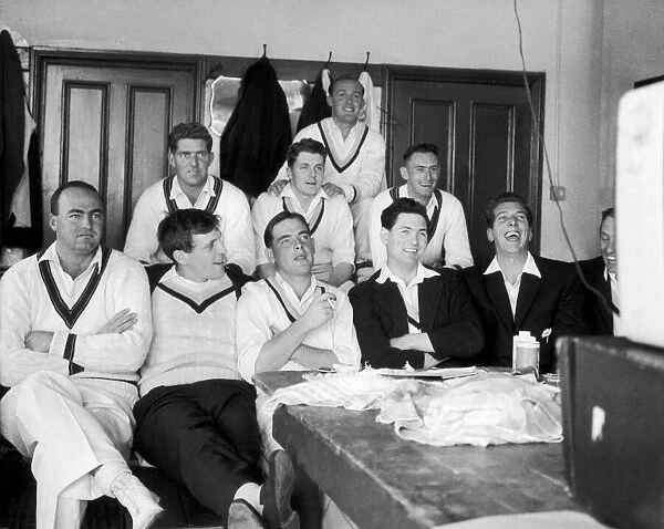 Cricket players of Australia and Yorkshire get together to watch the FA Cup final