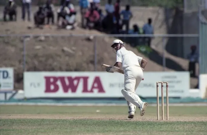 Framed Print : Cricket - Test. England v. Jamaica. February 1990 90-1064A-054 Framed Print : Cricket - Test. England v. Jamaica. February 1990 90-1064A-054