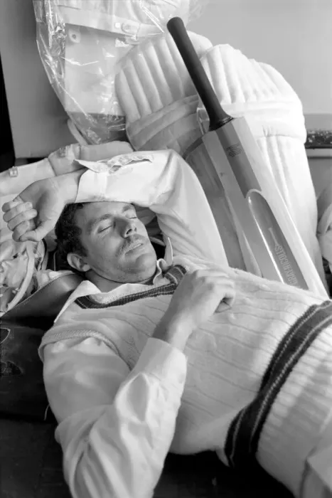 Framed Print : Cricket: Test Match Preview: Australian Team: Australian skipper Greg Chappell resting in Framed Print : Cricket: Test Match Preview: Australian Team: Australian skipper Greg Chappell resting in
