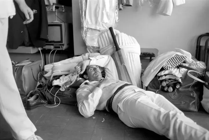 Framed Print : Cricket: Test Match Preview: Australian Team: Australian skipper Greg Chappell resting in Framed Print : Cricket: Test Match Preview: Australian Team: Australian skipper Greg Chappell resting in