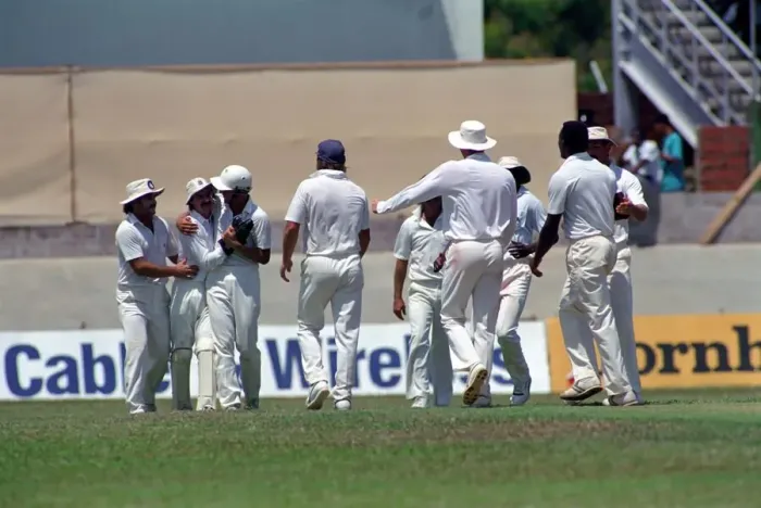 Framed Print : Cricket. Test Match in Trinidad. West Indies v. England. April 1990 90-2288-082 Framed Print : Cricket. Test Match in Trinidad. West Indies v. England. April 1990 90-2288-082
