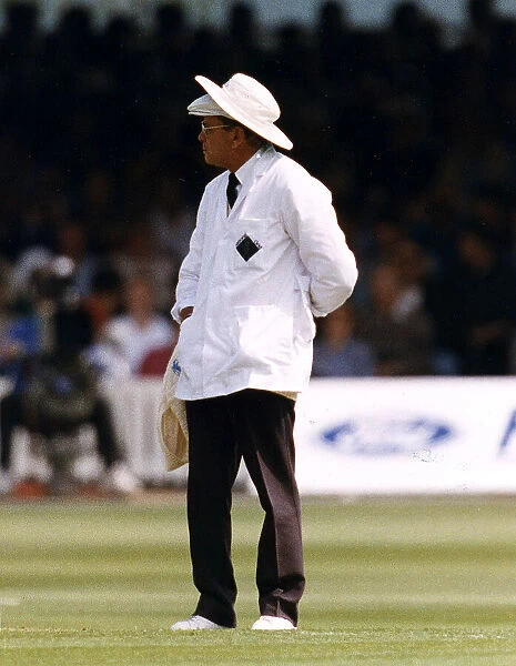 Cricket Umpire Dickie Bird wears Two Hats 24th April 1993