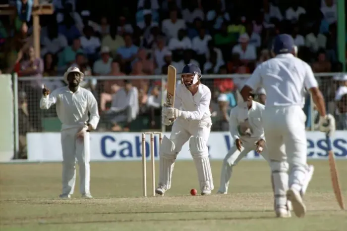 Framed Print : Cricket. West Indies v. England. May 1990 90-2761-196. Allan Lamb (c) Framed Print : Cricket. West Indies v. England. May 1990 90-2761-196. Allan Lamb (c)
