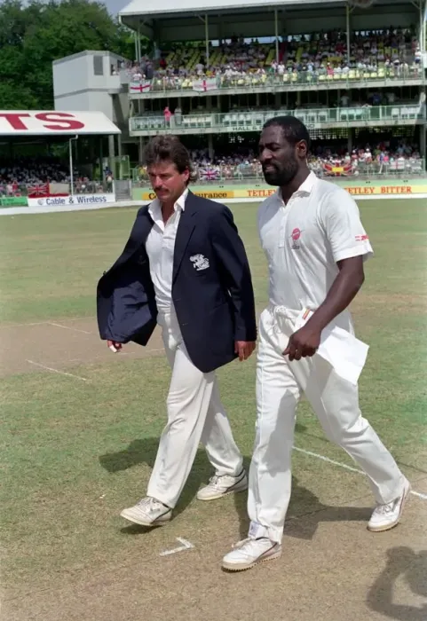 Framed Print : Cricket. West Indies v. England. May 1990 90-2761-285. Allan Lamb Framed Print : Cricket. West Indies v. England. May 1990 90-2761-285. Allan Lamb