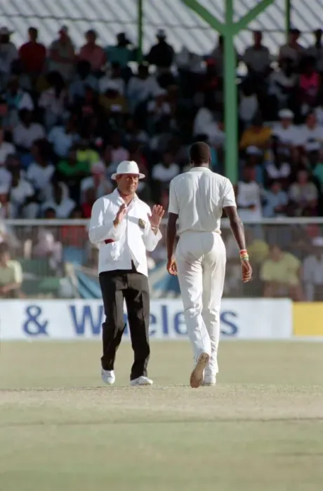 Framed Print : Cricket. West Indies v. England. May 1990 90-2761-018 Curtly Ambrose