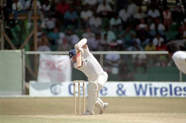 Cricket. West Indies v. England. May 1990 90-2671-025. Robin Smith at the crease