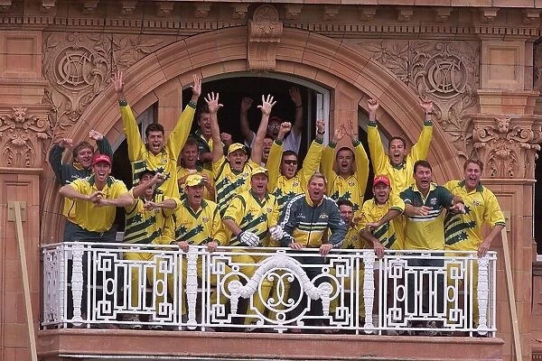 Cricket World Cup 1999 Australia v Pakistan Winning Team Captain Steve Waugh celebrates