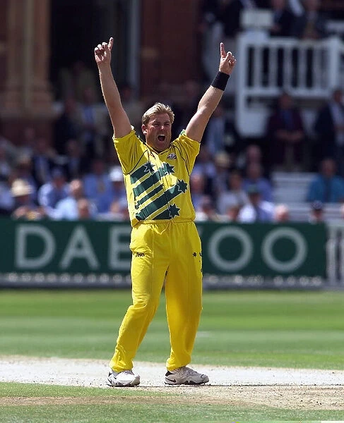 Cricket World Cup Final 1999 Australia v Pakistan June 1999 Shane Warne of