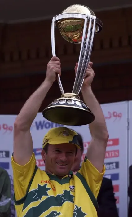 Framed Print : Cricket World Cup Final 1999 Steve Waugh the Australian winning captain Lifts Trophy for Framed Print : Cricket World Cup Final 1999 Steve Waugh the Australian winning captain Lifts Trophy for